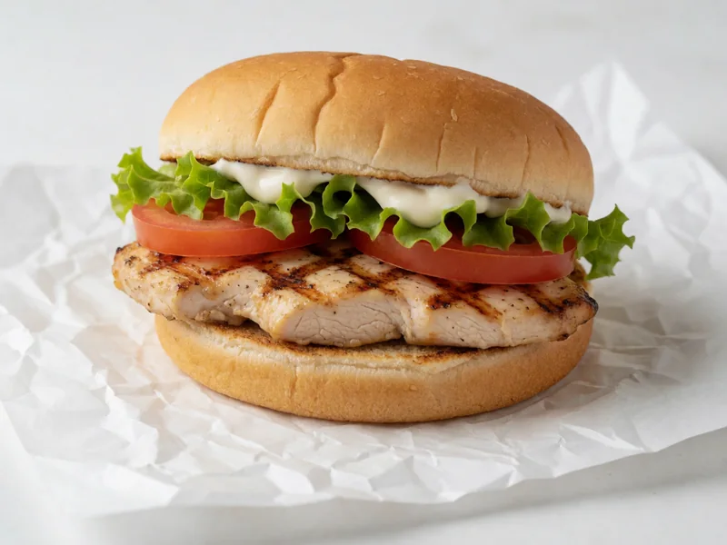 Cookout Homemade Style Chicken Breast sandwich with lettuce, tomato and mayo