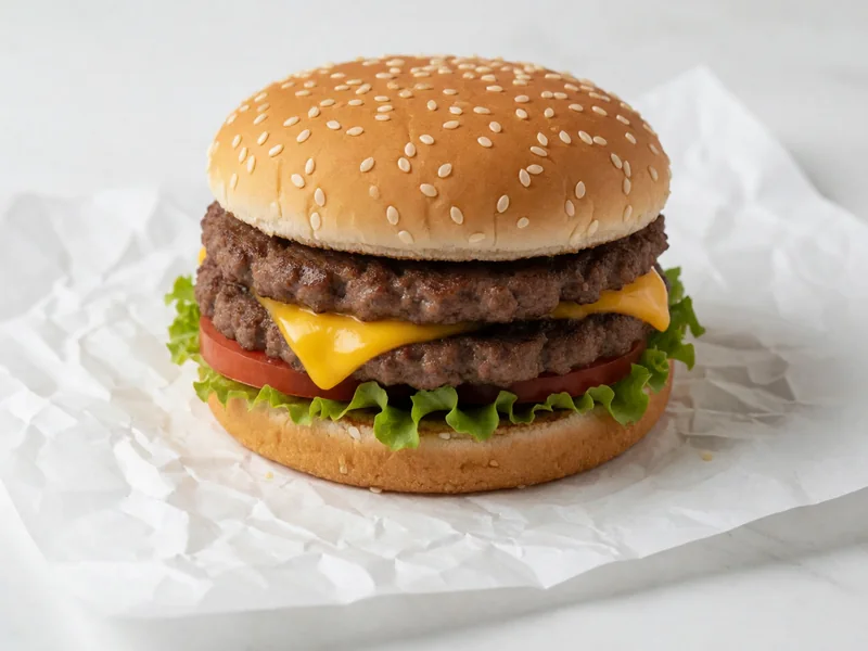 Cookout burgers: a double cheeseburger with lettuce and tomato