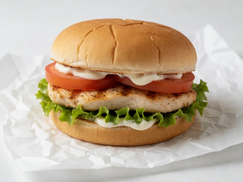 Cookout Chicken Sandwich with grilled chicken, lettuce, tomato and mayo
