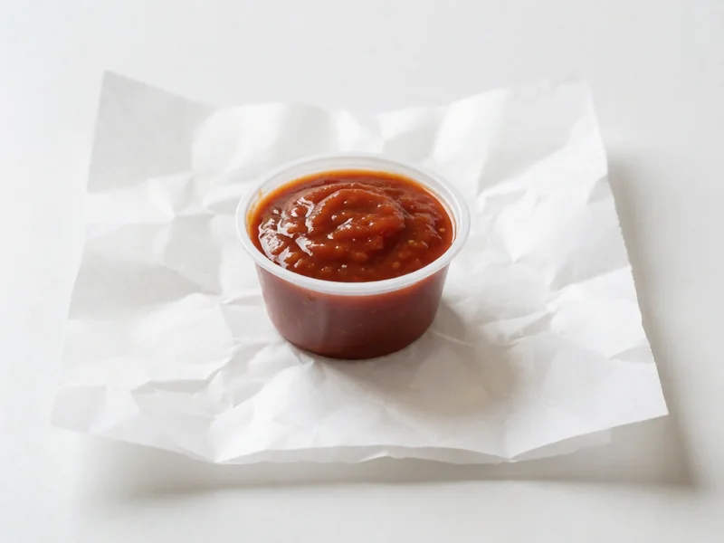 Cookout chili sauce in a dipping cup
