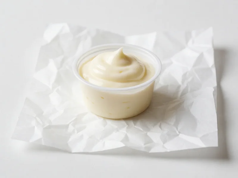 Cookout mayonnaise in a dipping cup