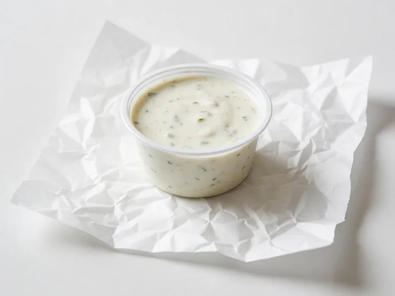 Cookout ranch dressing in a dipping cup