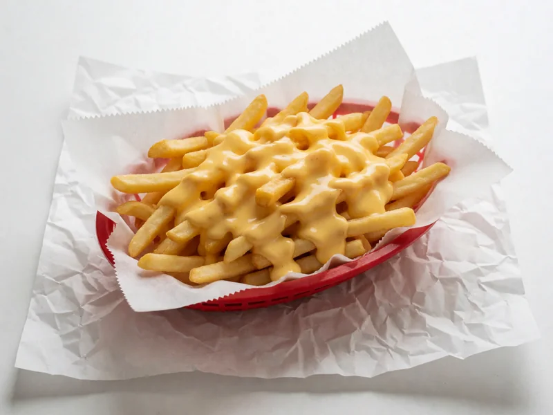 Cookout Cheese Fries covered in melted cheese sauce