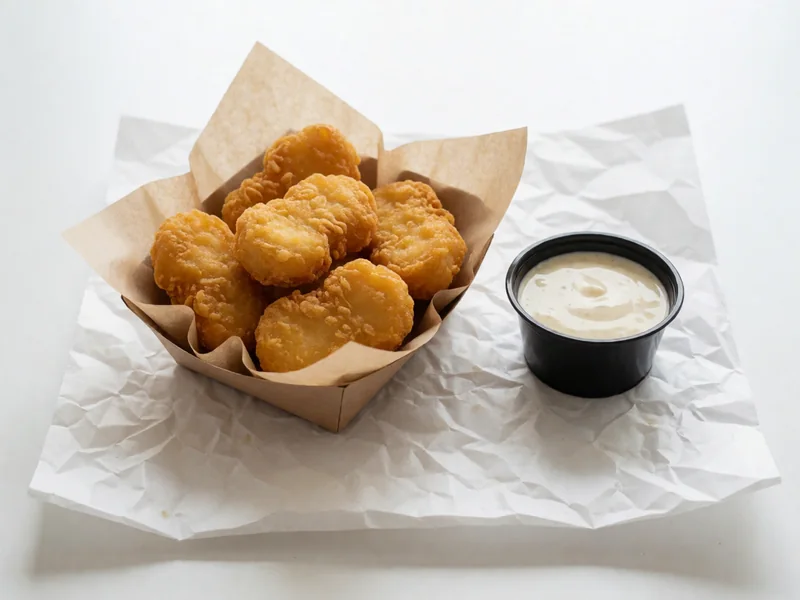 Cookout chicken nuggets with a cup of dipping sauce