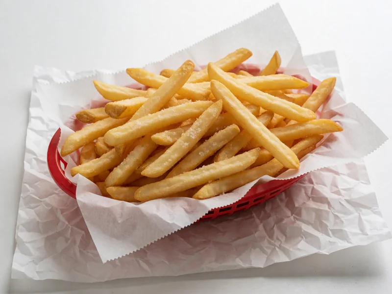 Cookout fries in a red basket